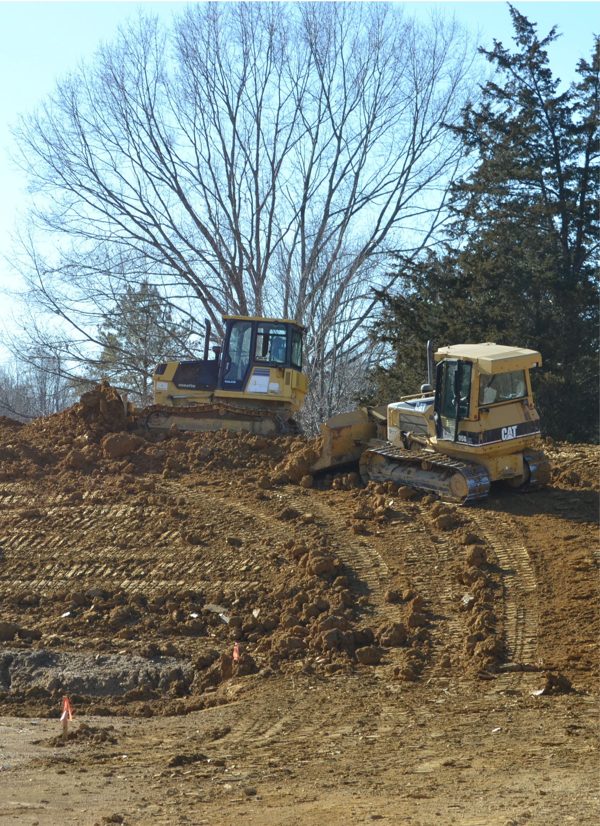Fill dirt at the future substation